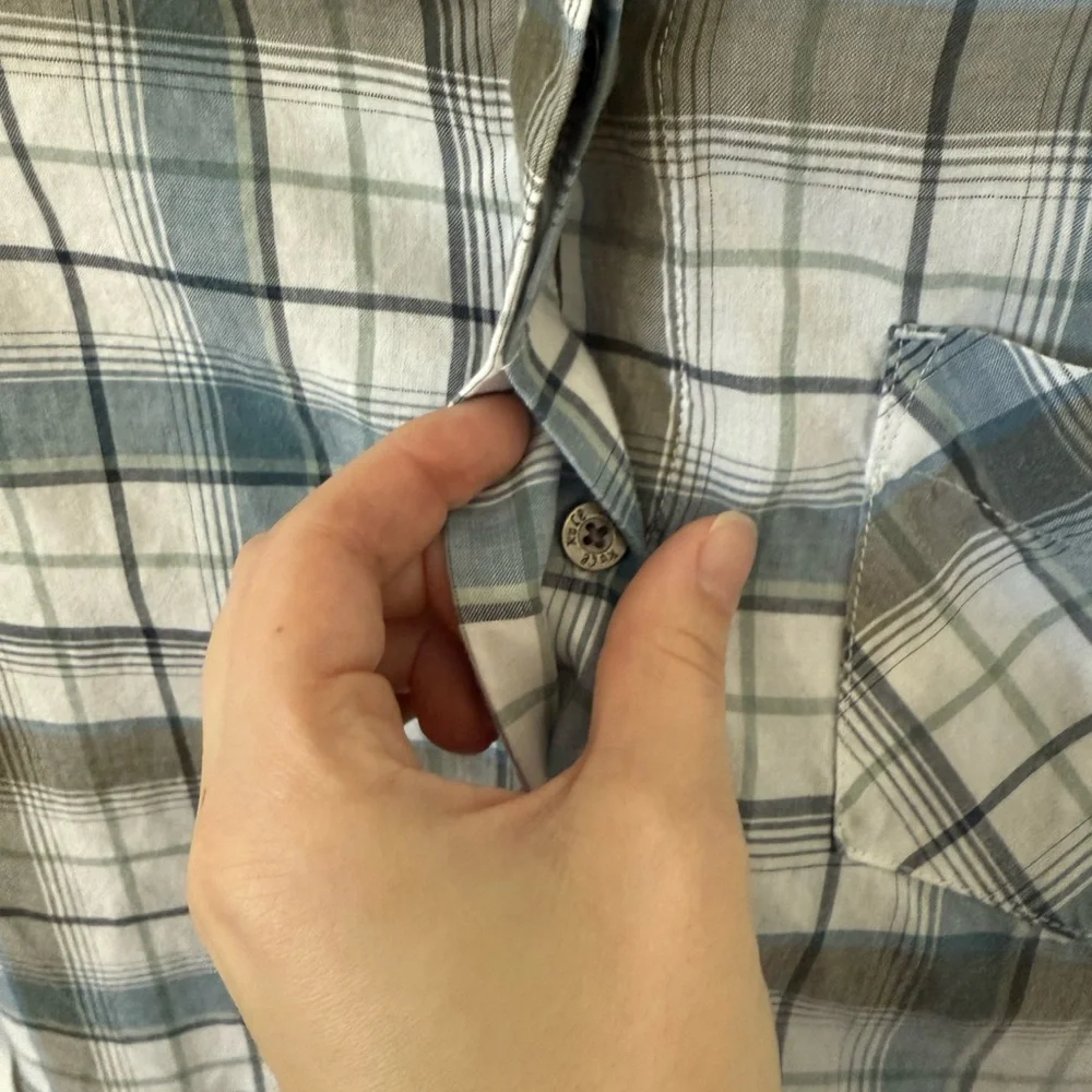 Kuhl Hadley Women’s Plaid Button Down, Blue White, Size Medium - Picture 5 of 15